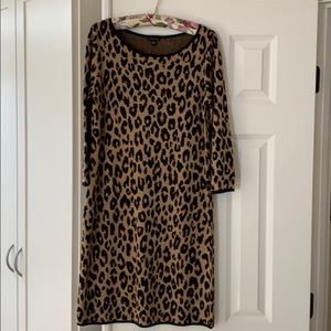 NWT Ann Taylor knit animal print dress.